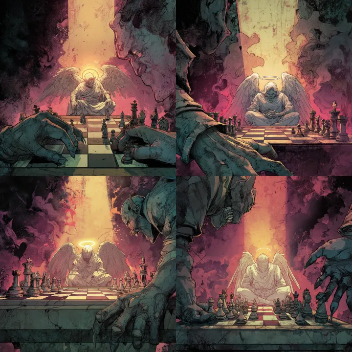 First-person view from demon’s perspective, lookin