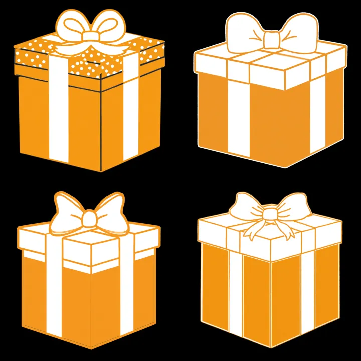 based on reference image, create a gift box with o