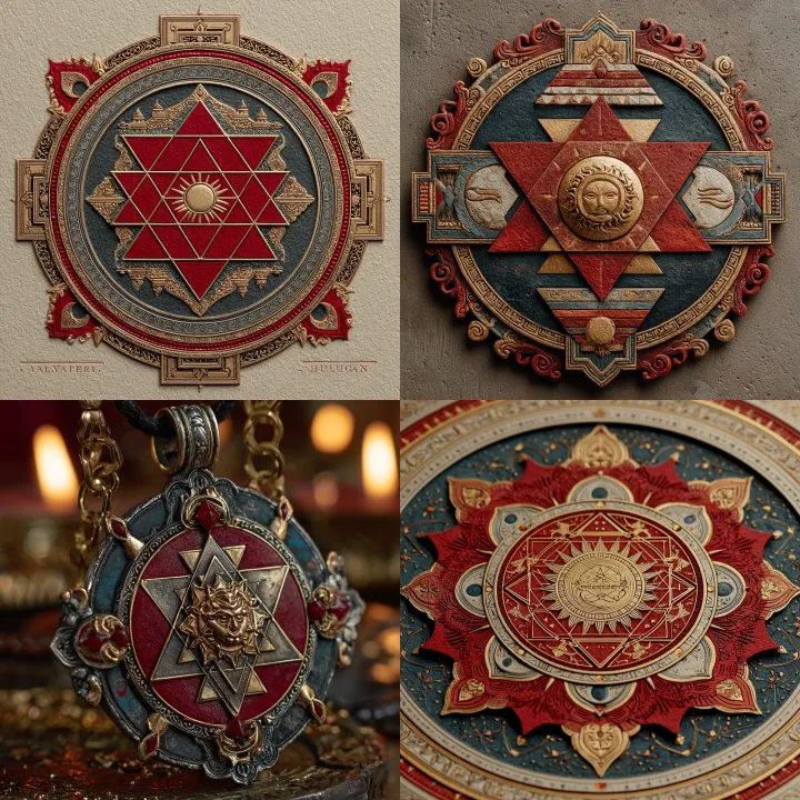 A bohemian celestial lotus with sun petals and moo