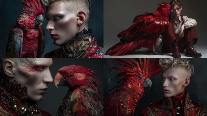 professional photography of an androgynous man and