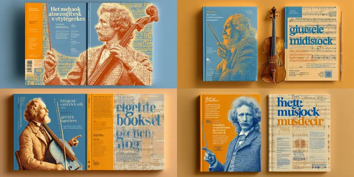 Front and back cover of a book. Funky. "Het Grote 