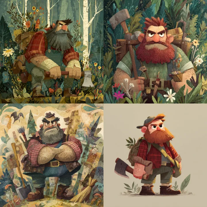 gigachad wolf, art, fairy tale