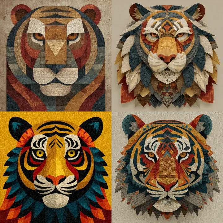 A tribal-inspired raven head design with bold feat