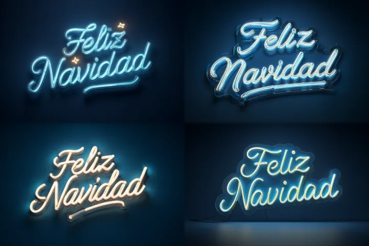 Ultra-realistic neon typography sign using the exa