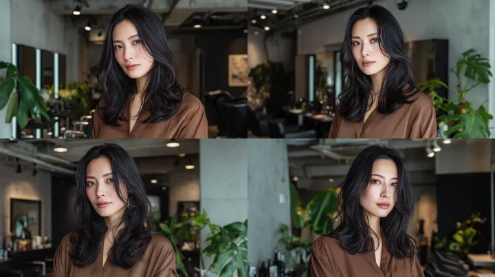 Inside a stylish beauty salon, a 25-30-year-old Ja