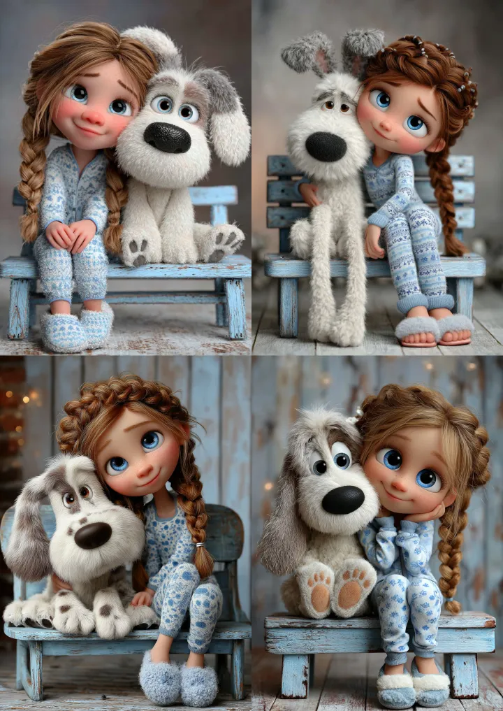 A sweet Disney-Pixar-style illustration depicting 