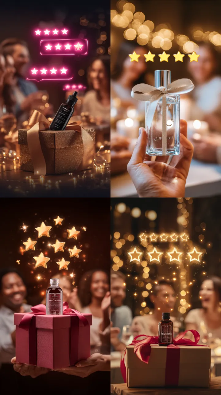 luxurious gift box with arginine bottle, elegant r