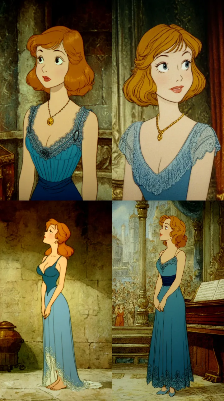 1920 year, front view full body shot of Woman grac