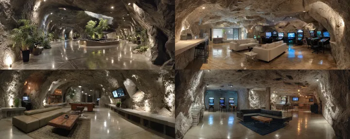 An giant underground bunker 200 feet wide by 200 f