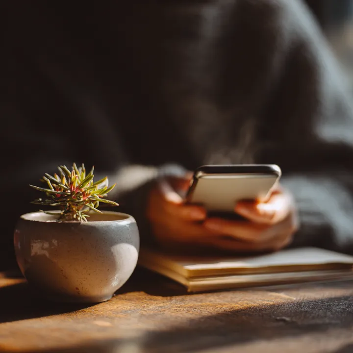 A photo of a blurred background showing someone's 