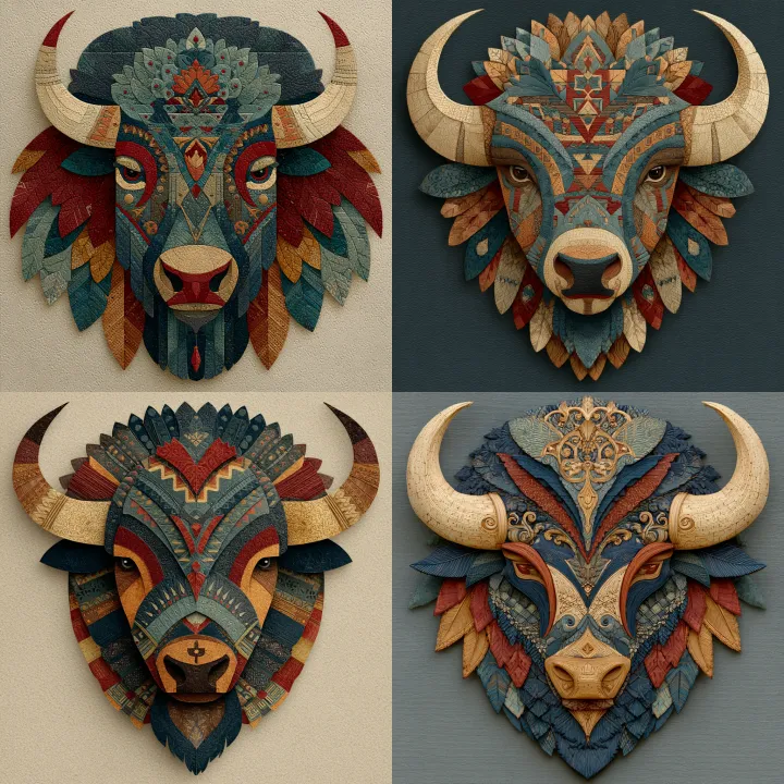 A tribal-inspired cobra head design with bold scal