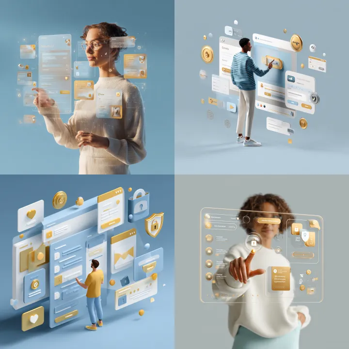 a person interacting with a digital consent manage