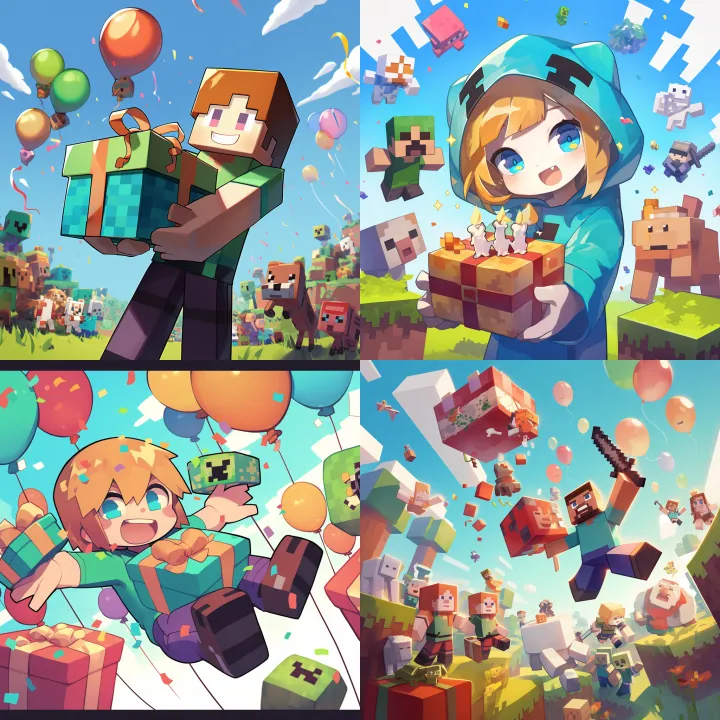 minecraft birthday invitation --niji 6