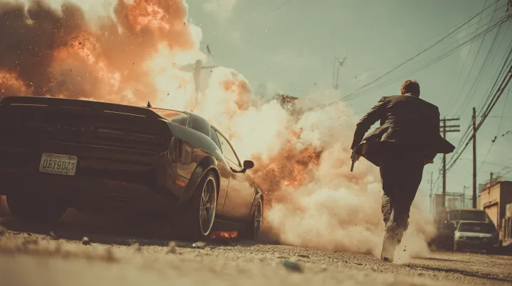 cinematic action movie scene --ar 16:9