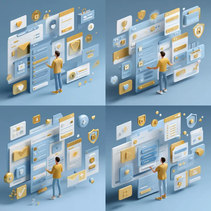 a realistic a person interacting with a digital co
