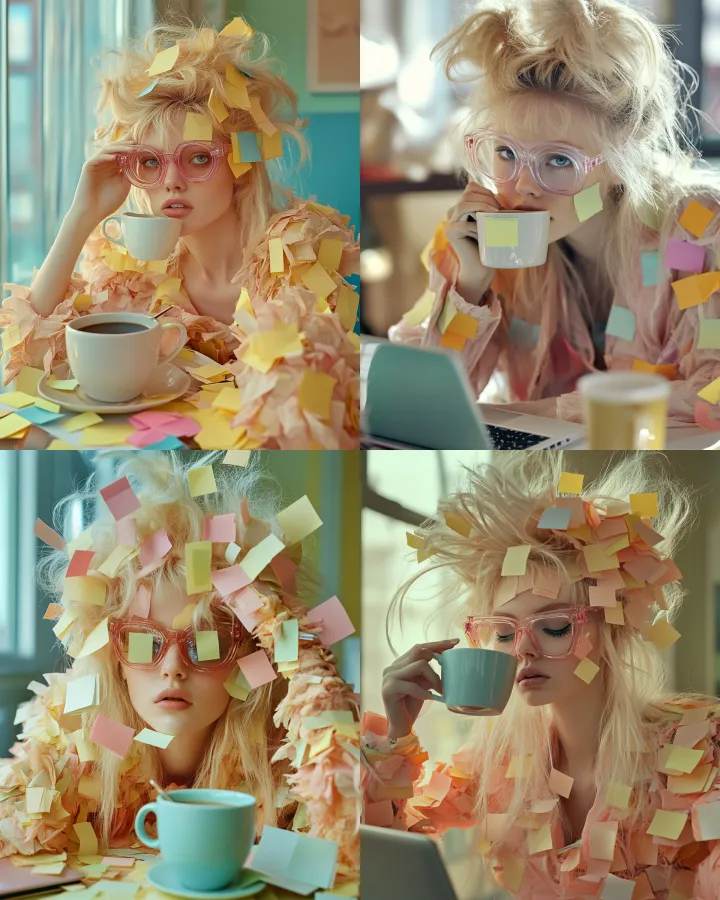 A surreal photo by Tim Walker depicts a blonde bea
