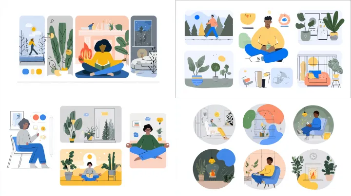 A calming, thoughtful illustration about "how not 