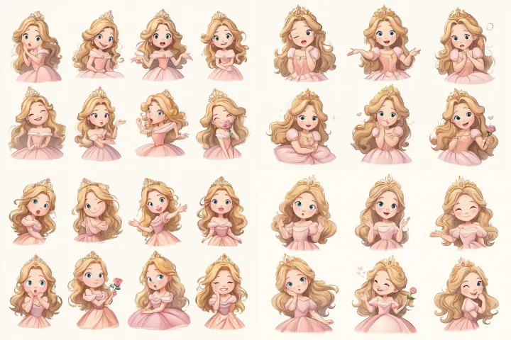 pink, cartoon-style icons for chat bubbles and emo