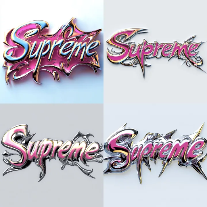 https://s.mj.run/YRQLYtxfJCA Wordmark "Supreme " ,