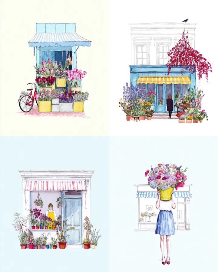 A poster for a flower shop --sref 442161672 --sw 5