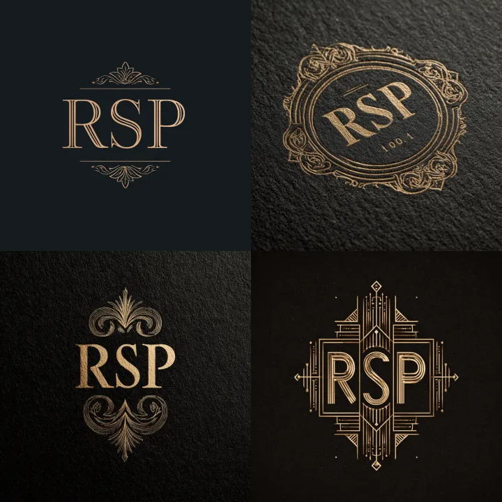 create a chic logo with the initials RSP