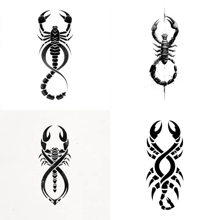 create a scorpion 90s tribal and ancient and vampi