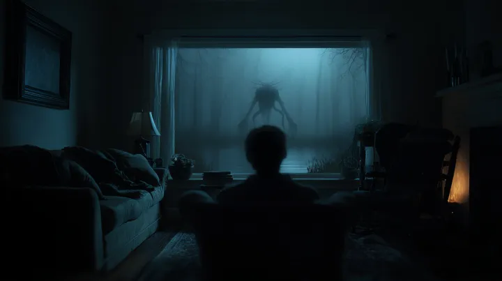 horror film scene, paranormal entity, scary mood, 