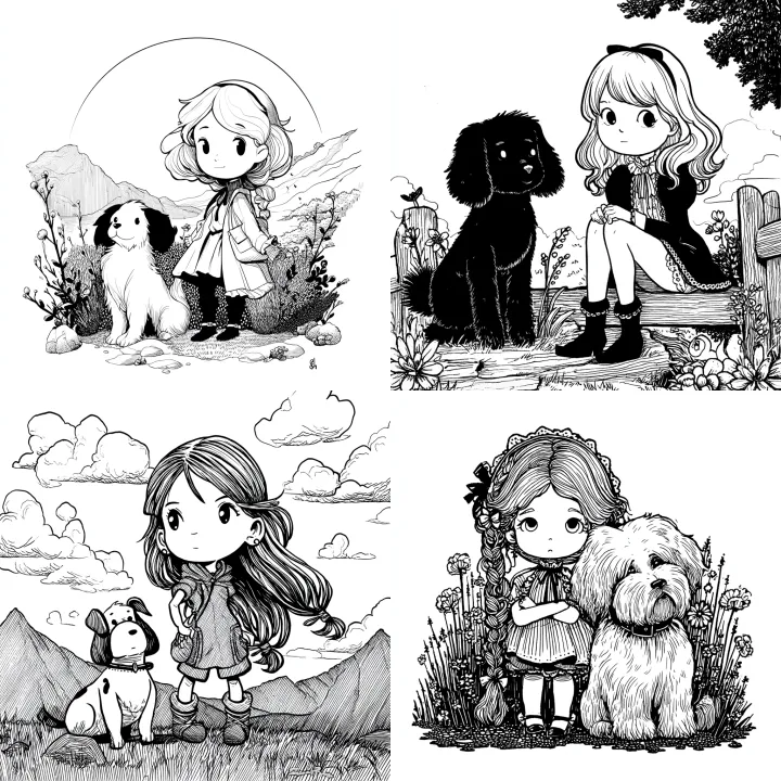 a production ready flat coloring black and white d