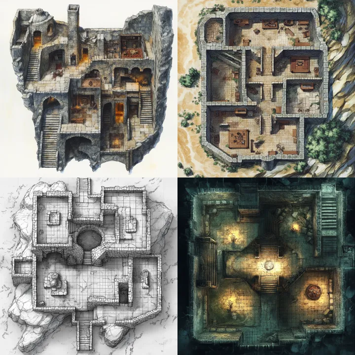 d &d dungeon layouts