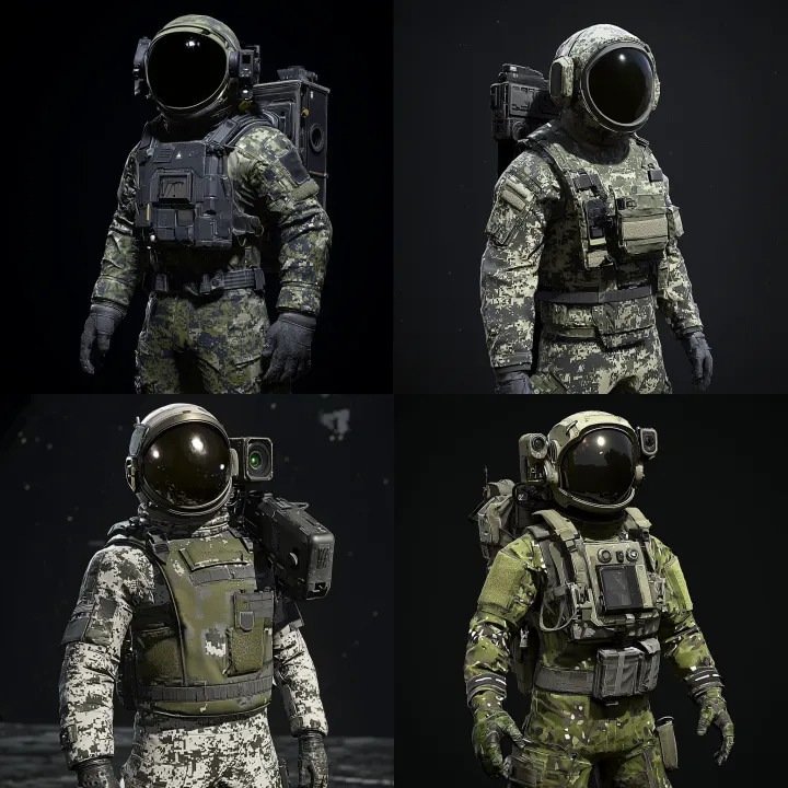 astronaut ,front view , cyber punk , sci -fi , cin