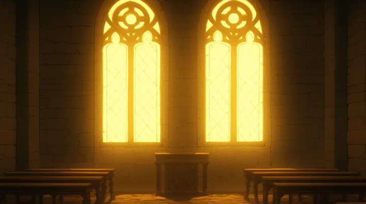 anime-style image, wide static shot from low angle