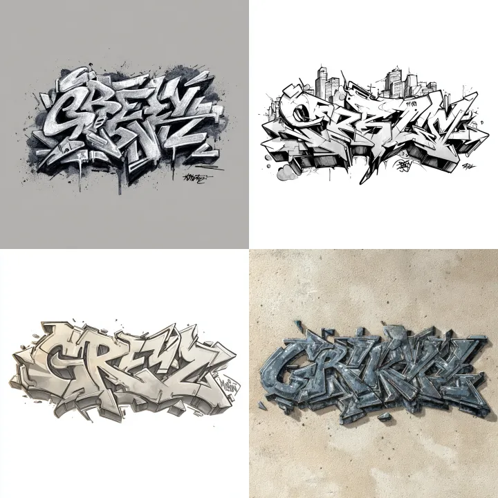 chrome wild style graffiti letters that spell out 