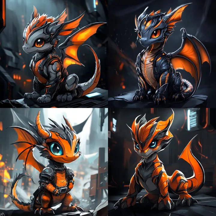 cute dragon --sref 1666341595