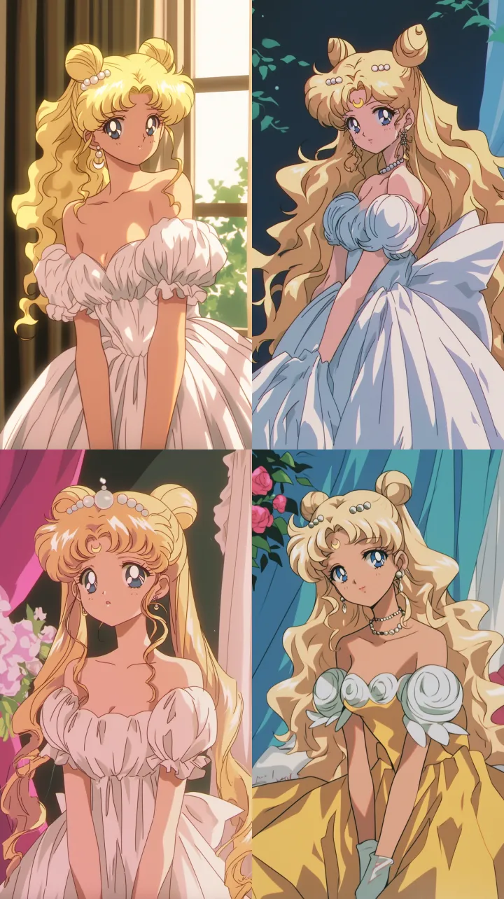 Mizu A full body photo of Sailor Moon in a high en