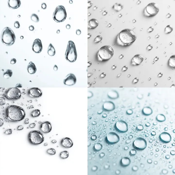 straight on view of water droplets on a window wit
