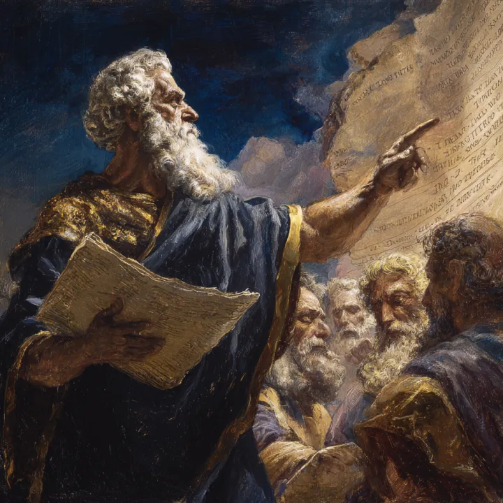 moses receiving the 10 commandmends --v 7.0