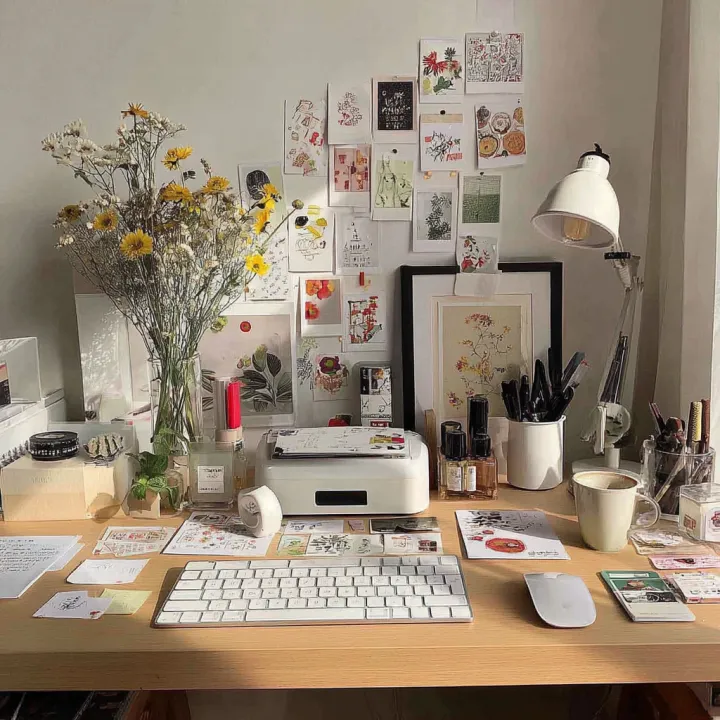 simple stuffs on desk --sref https://s.mj.run/qxWV