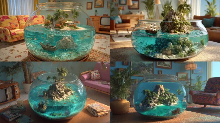 3d illustrative digital rendering style, looking d