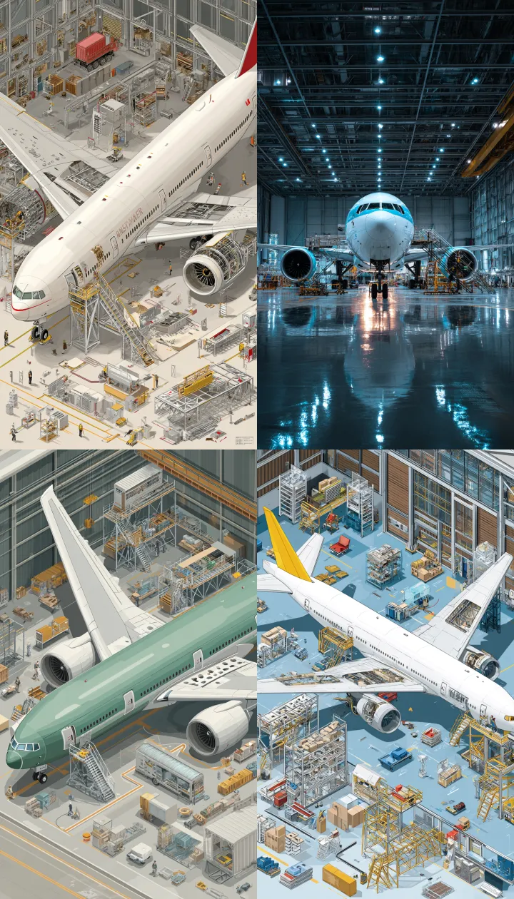 an infographic that shows the process of a boeing 