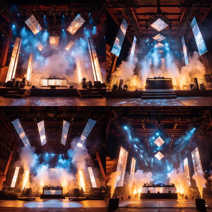 a stage production at red rocks venue in Colorado,