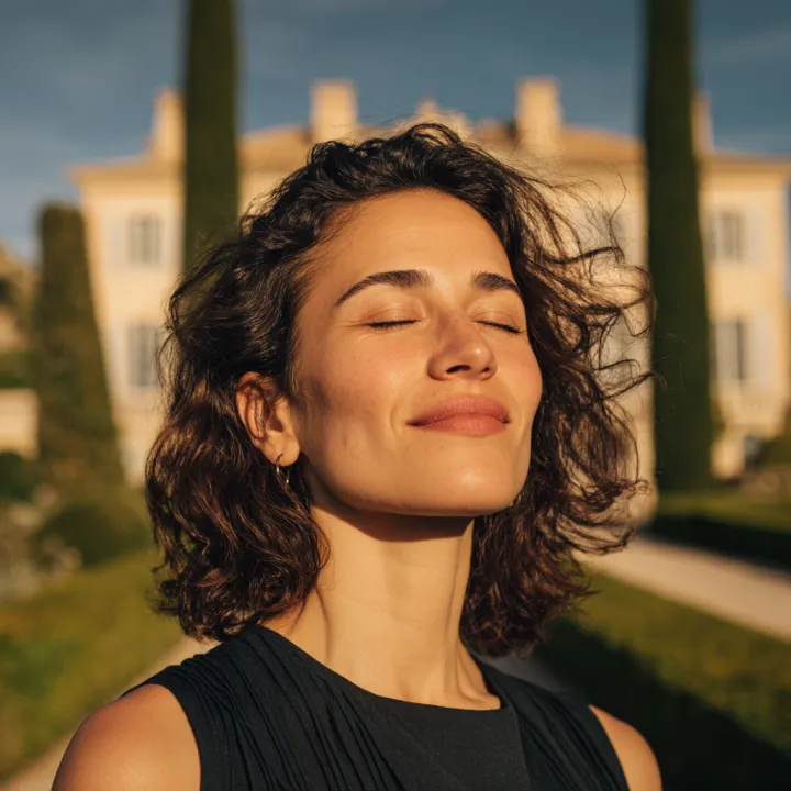 A zoomed-in portrait of a smiling 35-year-old Braz