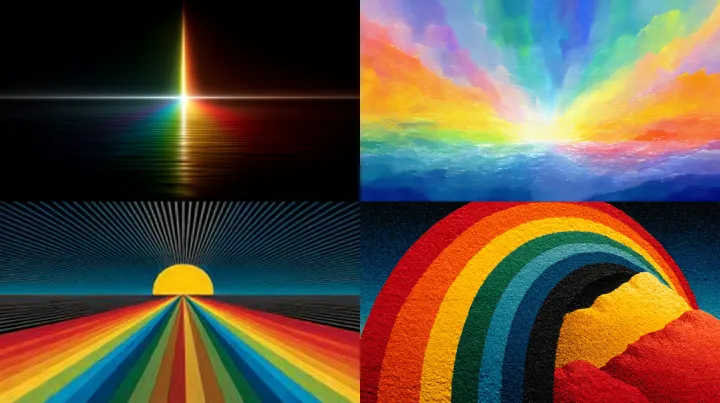 simple psychedelic poster rainbow themed. Vector s