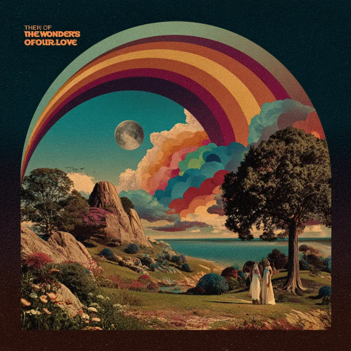 retro album cover for album entitled "The Wonders 