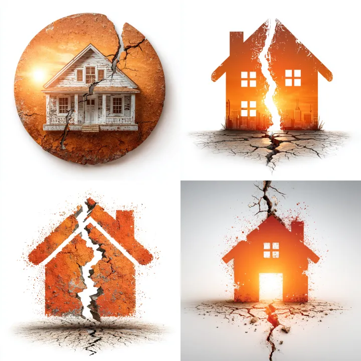 Minimalistic house icon rust-colored simple, bold 