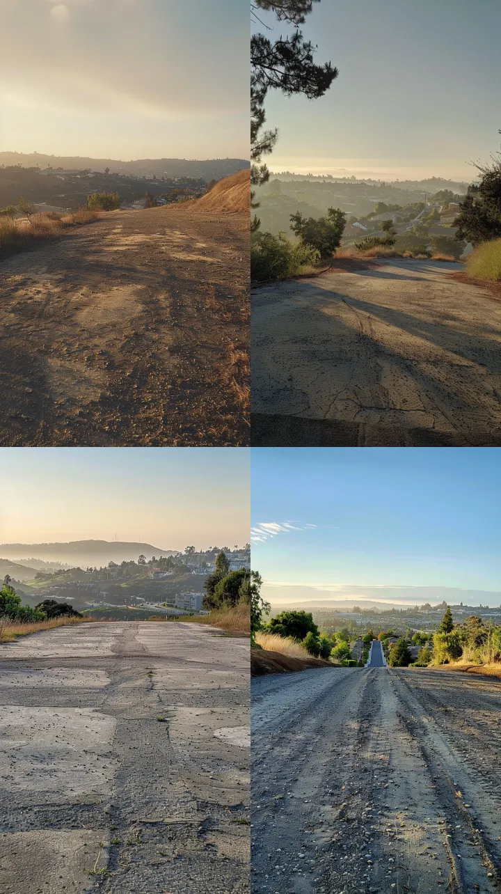imagine A wide, flat, well-maintained dirt and gra