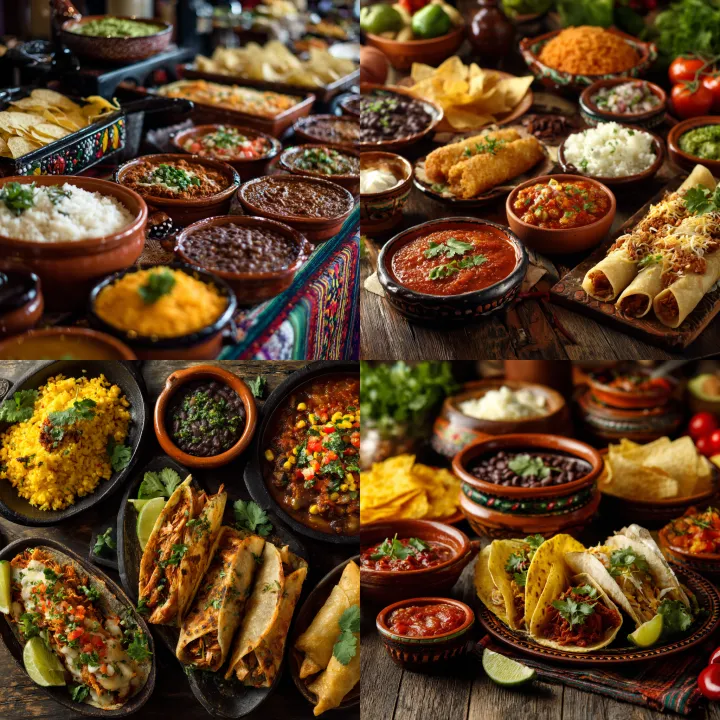 an image of mexican food for a catering menu