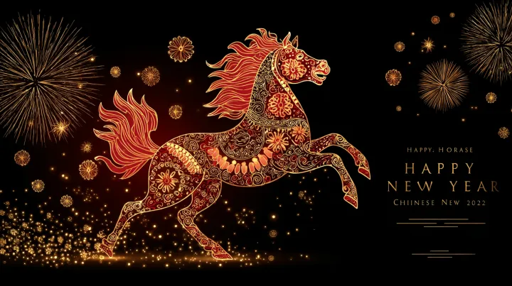 Text "Happy Chinese New Year 2026", the Year of th