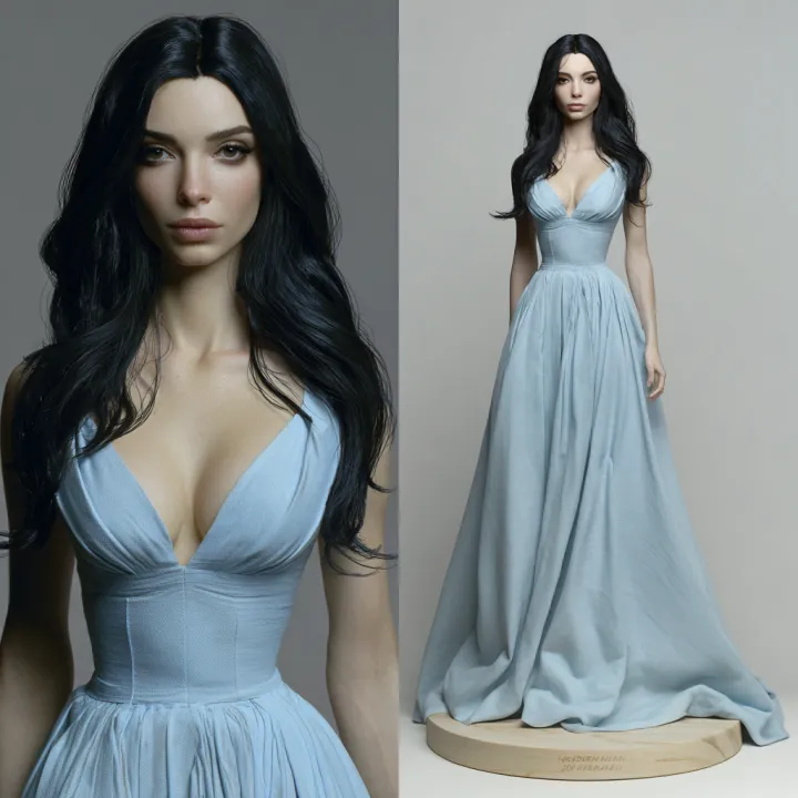 create a photorealistic Irish woman with long blac