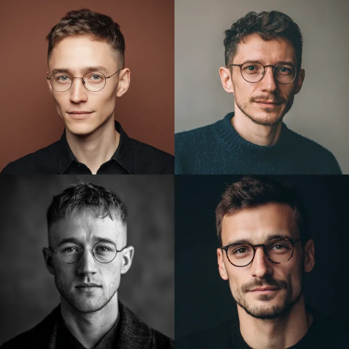 a 30 year old male psychologist with a short hair 