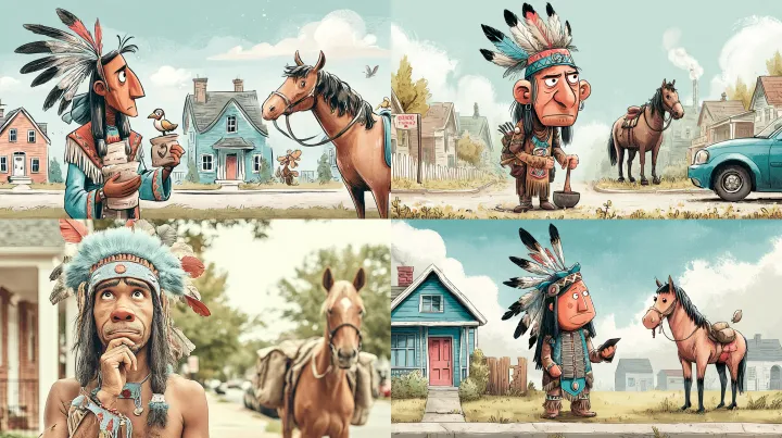 A Native American man in traditional ceremonial cl